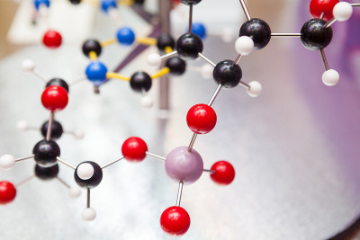 科学分子DNA结构，商业通讯连接概念