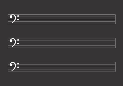 F Key musical score