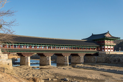 韩国庆州历史名城，庆州Woljeonggyo大桥