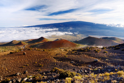 夏威夷大岛上莫纳罗亚火山的壮丽景色。