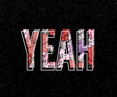 yeah slogan. Perfect for pin, card, t-shirt design