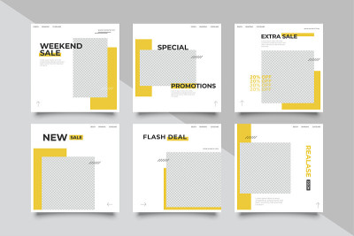 Modern promotion social media post template