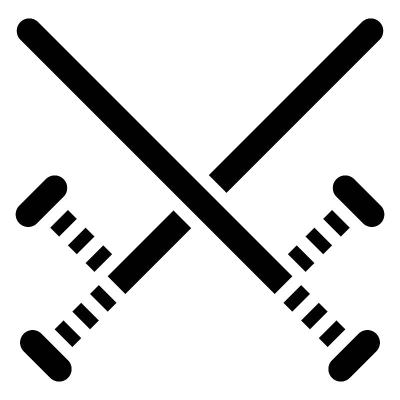 警棍图标，抗议相关矢量