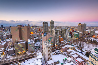 日本札幌市区天际线