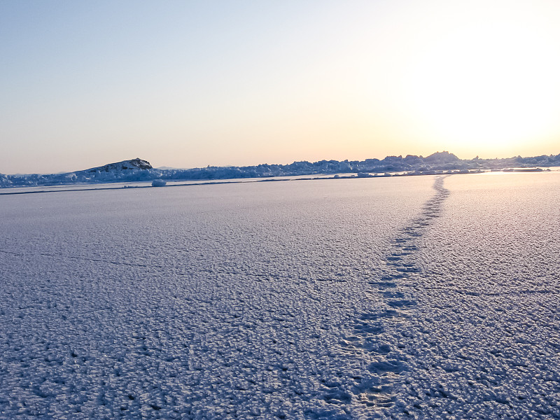 楚科奇海岸，北冰洋的雪景