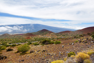 夏威夷大岛上莫纳罗亚火山的壮丽景色
