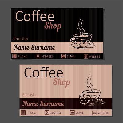 名片咖啡店，酒保，咖啡师，茶室