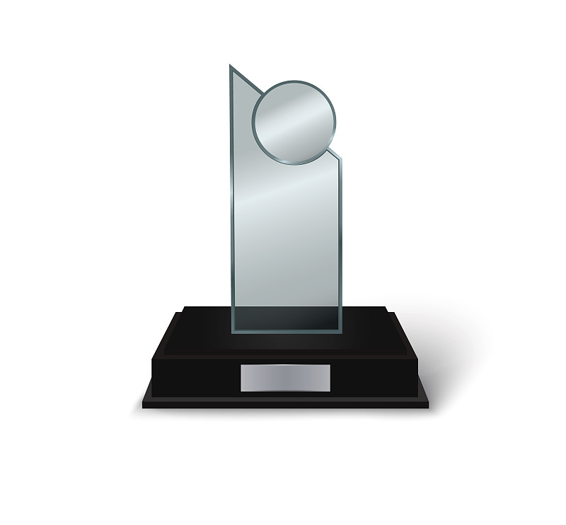 glass trophy award
