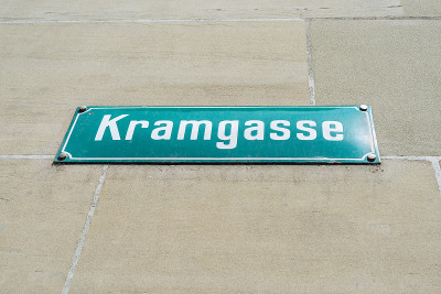 瑞士伯尔尼的Kramgasse街道标志