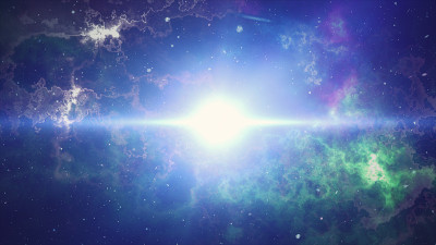 空间大爆炸的三维插图