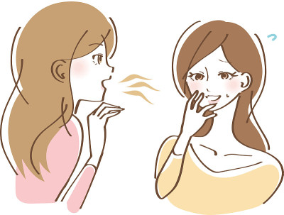 口臭女性插画
