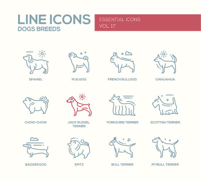 犬种系列设计图标集