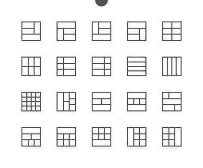布局UI像素完美精心制作的矢量细线图标48x48准备24x24网格的Web图形和应用程序可编辑的笔触
