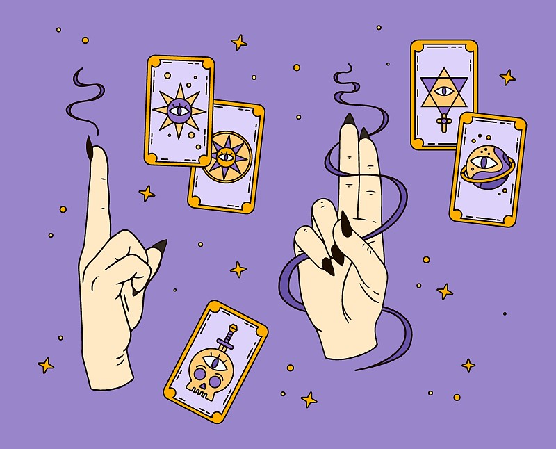 Logo for a tarot reader, print for souvenirs, a se