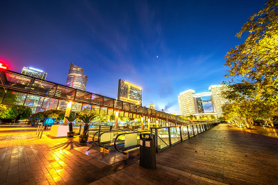 杭州钱江新城金融中心夜景