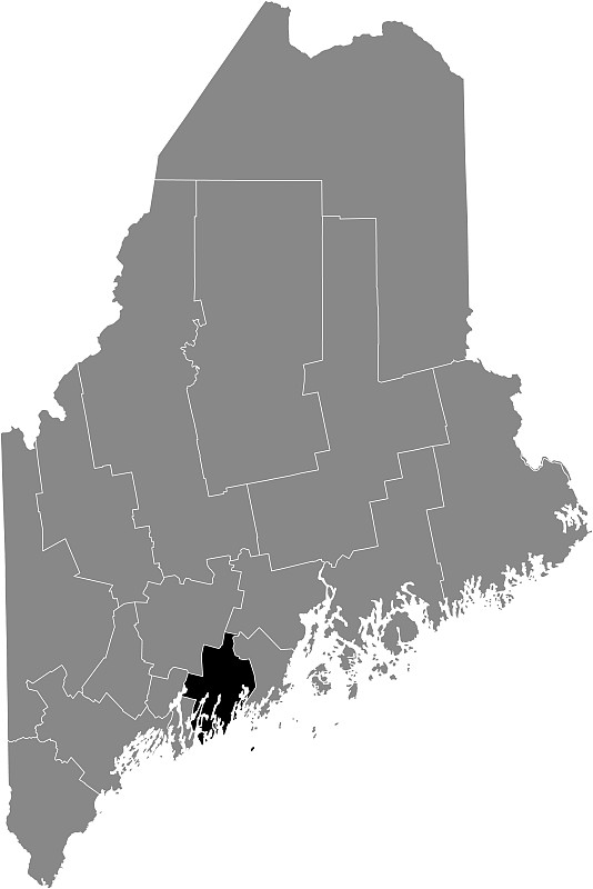 美国缅因州林肯县位置地图
