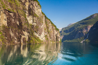 Geiranger峡湾。挪威