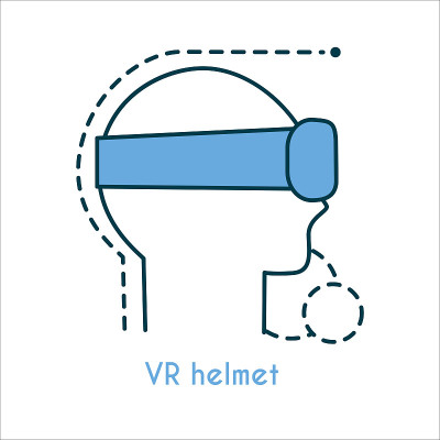 VR头盔平面图标