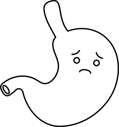 插图一个可爱的肚子轮廓