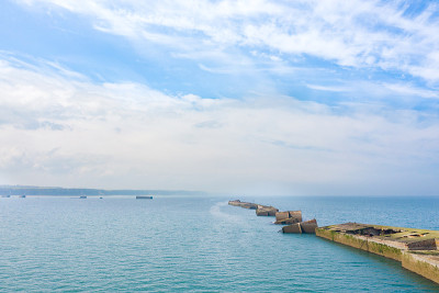 在ARROMANCHES-LES-BAINS的人工港口