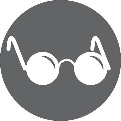 矫正眼镜矢量图标孤立。