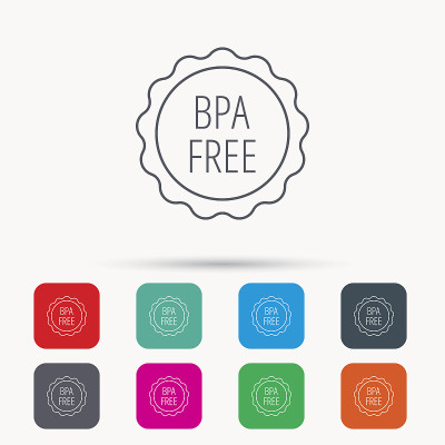 BPA免费图标。双酚a的塑料的迹象。