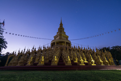 泰国萨拉布里的Wat Pa Sawang Bun Temple, Saraburi。