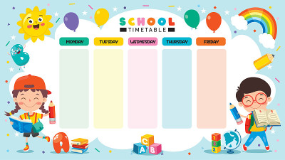 Daily And Weekly Planner For Children