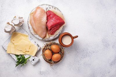 农副产品。肉，蛋和牛奶