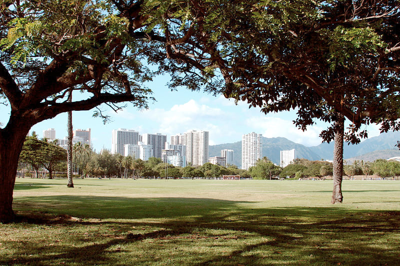 从Kapiolani威基基海滩