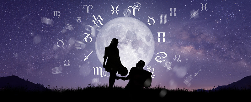 星座。占星学的概念。