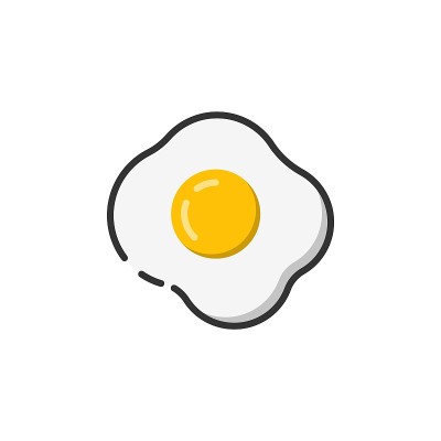 Fried egg icon color outline icon