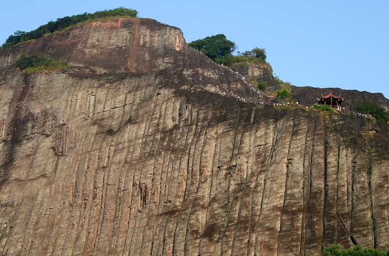 中国福建省武夷山山顶的风景