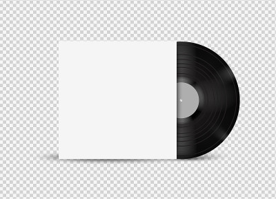 矢量乙烯基模拟与覆盖上透明的背景。