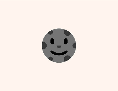 Moon Face vector icon. Isolated Dark Moon Face fla