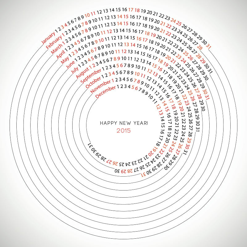 2015年日历设计