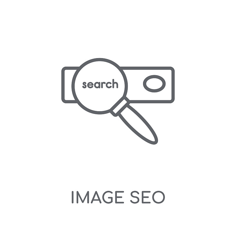 Image SEO linear icon. Modern outline Image SEO lo