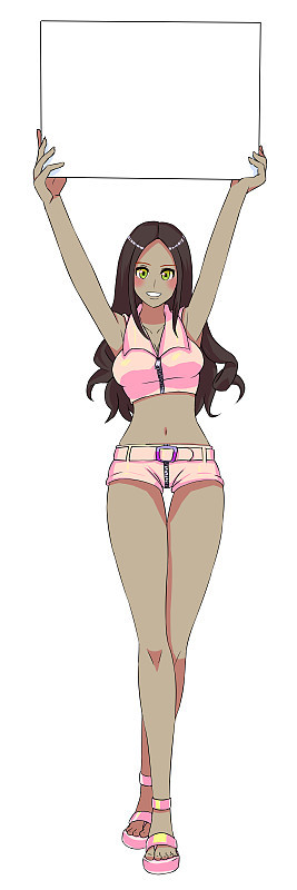 插图性感的戒指女孩。