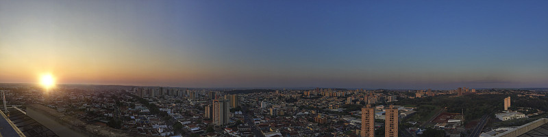 RIBEIRAO PRETO, SAO PAULO, BRAZIL——日落时分在城市里