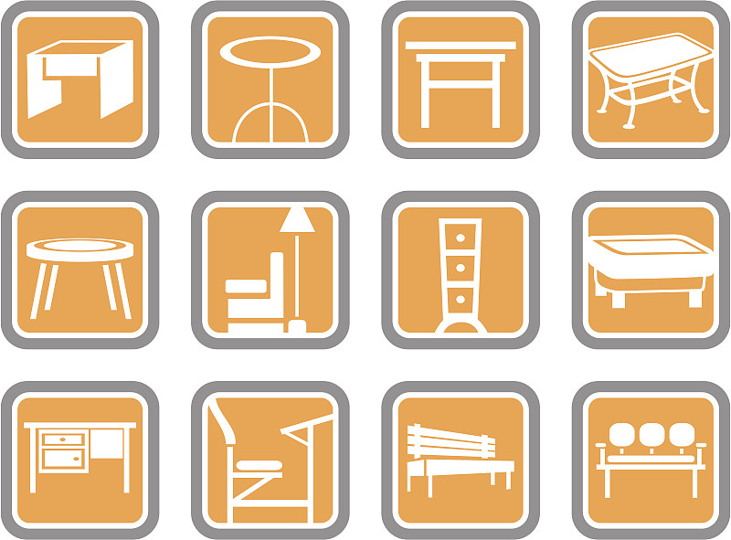矢量图标:家具