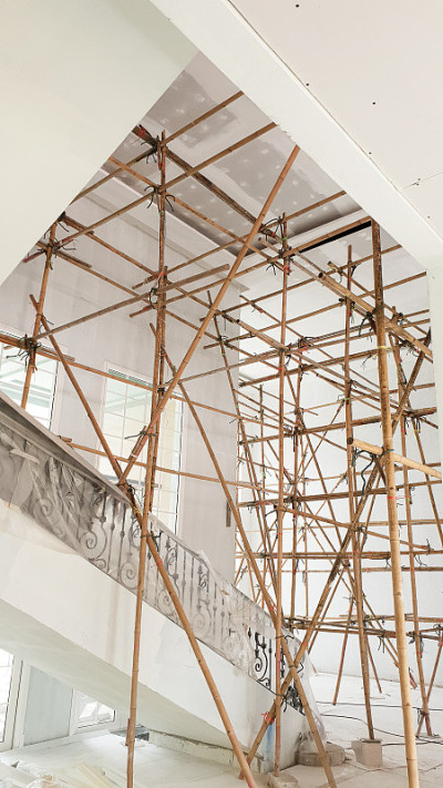 建筑工程用竹棚架。