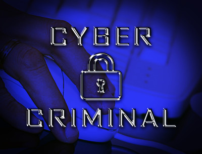 网络犯罪网络黑客或破坏2d插图
