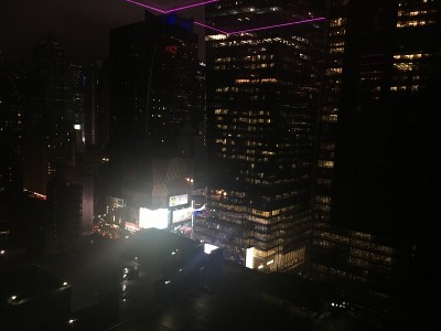 纽约曼哈顿摩天大楼的夜晚。
