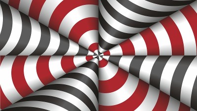 背景错觉锥。矢量插图。