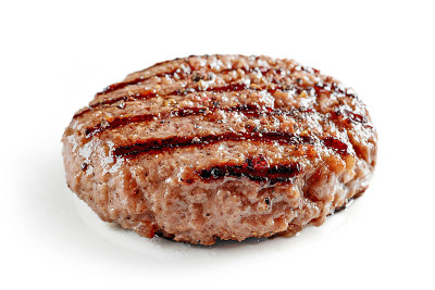 新鲜烤汉堡肉