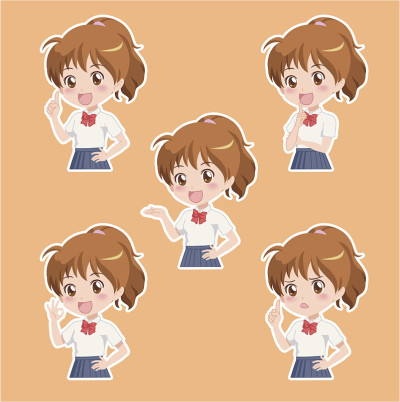 女孩的姿势