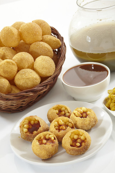 Panipuri, Golgappe，聊天食物，印度