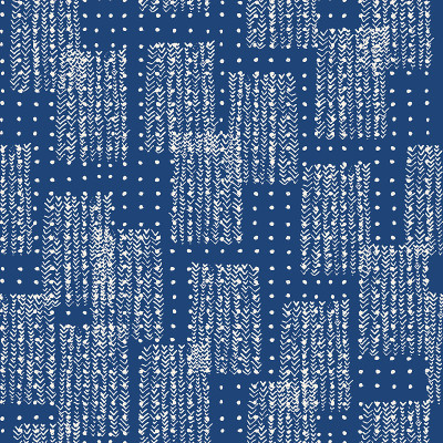 靛蓝矢量扎染无缝图案。