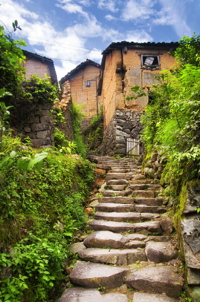 中国云河坑根石村建筑