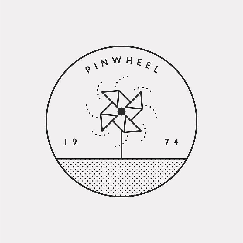 黑色标志设计插图。